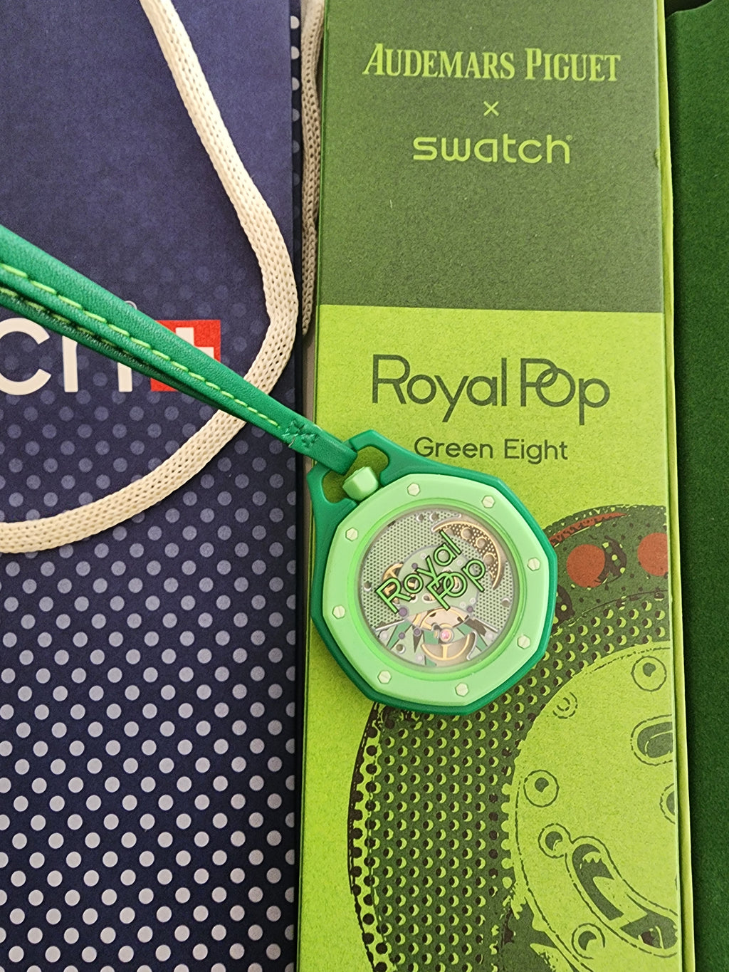 The GREEN EIGHT Audermars Piquet x Swatch Royal Pop