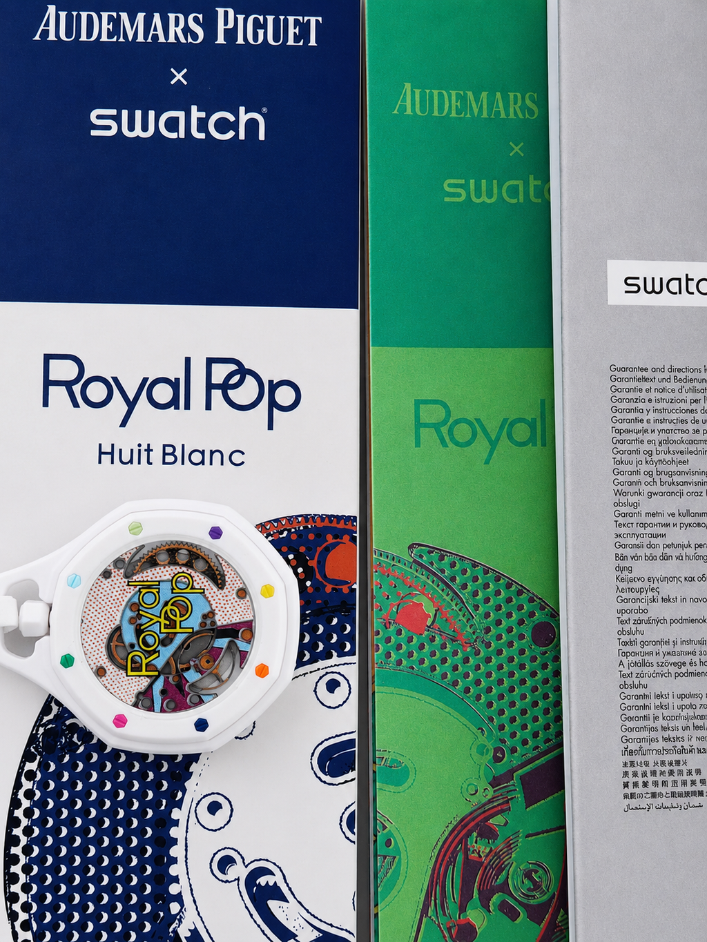 The HUIT BLANC Audermars Piquet x Swatch Royal Pop