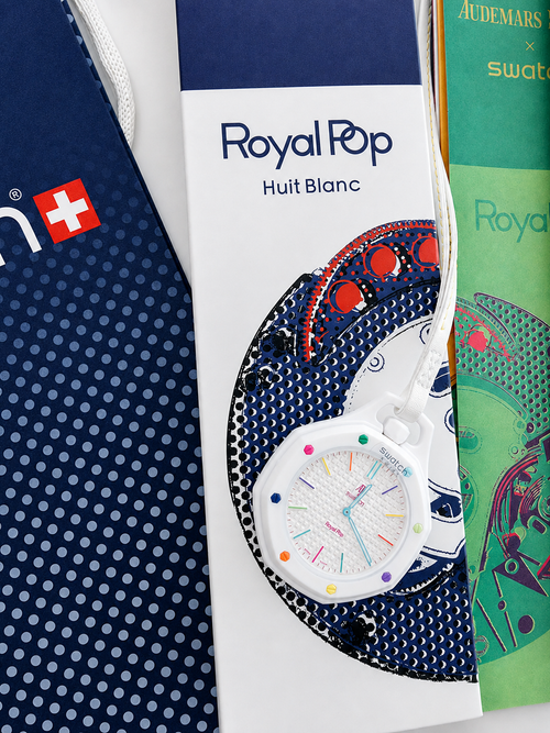 The HUIT BLANC Audermars Piquet x Swatch Royal Pop