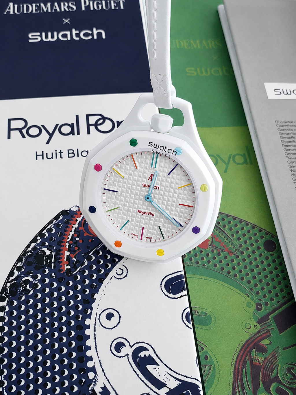 The HUIT BLANC Audermars Piquet x Swatch Royal Pop
